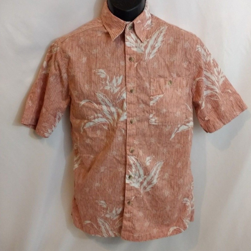 Casual Life Red Button Front Hawaiian Medium